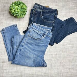 American Eagle super stretch jegging & super high rise jegging bundle, long